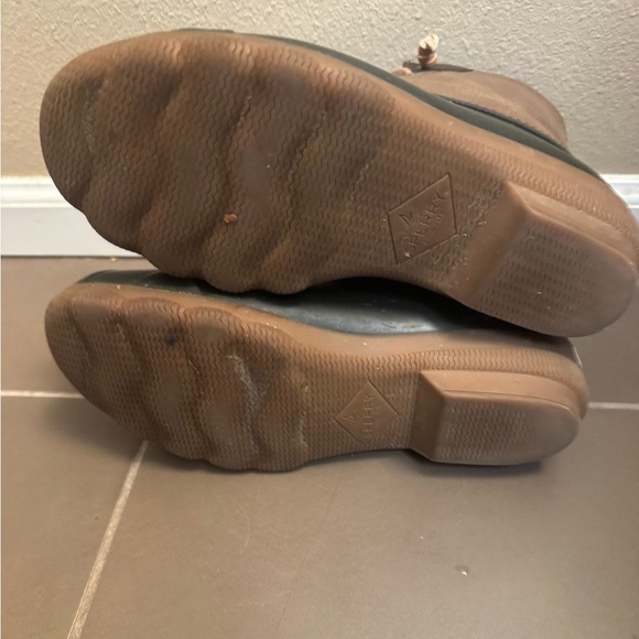 SPERRY SYREN GULF Women’s Duck Mid Boot SZ 7 Black Brown Keen Insert Topsider - Picture 11 of 17